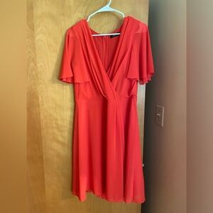 Bright Red/Orange Ralph Lauren Dress - Size 8